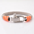 Men's Handmade Fashion Charm Bracelet New Trendy Adjustable U Shackle Sailor Rope Bracelet