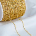 Wholesale Water Wave Chain Brass Real Gold DIY Loose Chain Jewelry Manufacturing Supplier
