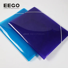 Custom Logo Filing Products A4 Plastic Wallets Clear Document Bag Plastic PP Colored File Folders With Elastic Band