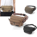 Latest High Quality Casual Custom Logo Washed Canvas Multi-pocket Tactical Waist Bag Men's Bag Crossbody Shoulder