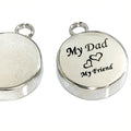 Stainless Steel Bigger Ash Chamber Memorial Urn Pendant Round Necklace Cremation Heart Human Ashes Keepsake Urn Ashes Holder