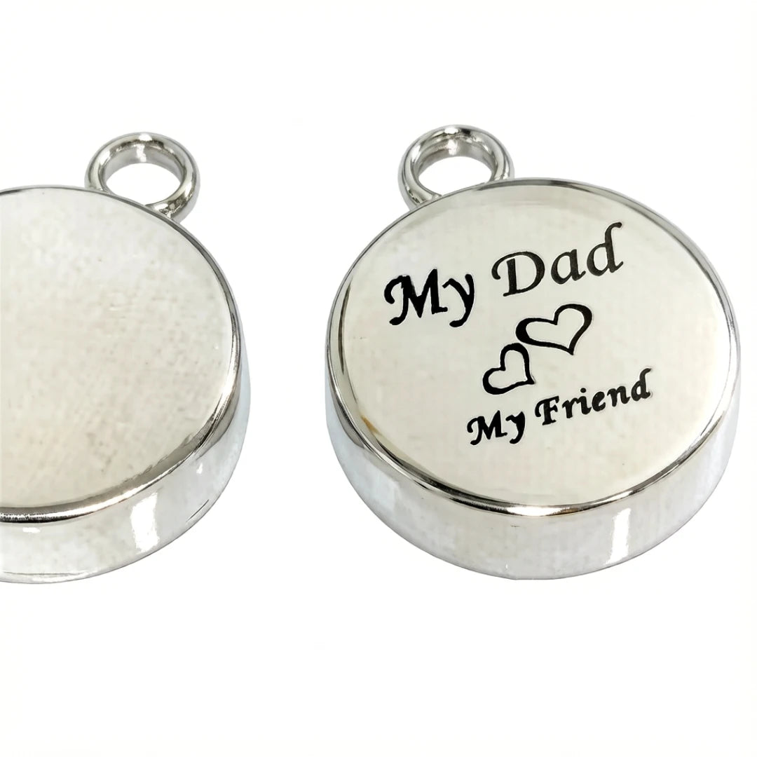 Stainless Steel Bigger Ash Chamber Memorial Urn Pendant Round Necklace Cremation Heart Human Ashes Keepsake Urn Ashes Holder