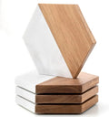 Hot Sale Unique Design Hexagon Custom Marble Coasters for Coffer Tea Drink