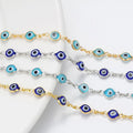 2025 Fashion Perfect Alloy Blue/Light Blue Devil Lucky Eye Bead Chain Bracelet Jewelry Charms Bracelets for Women
