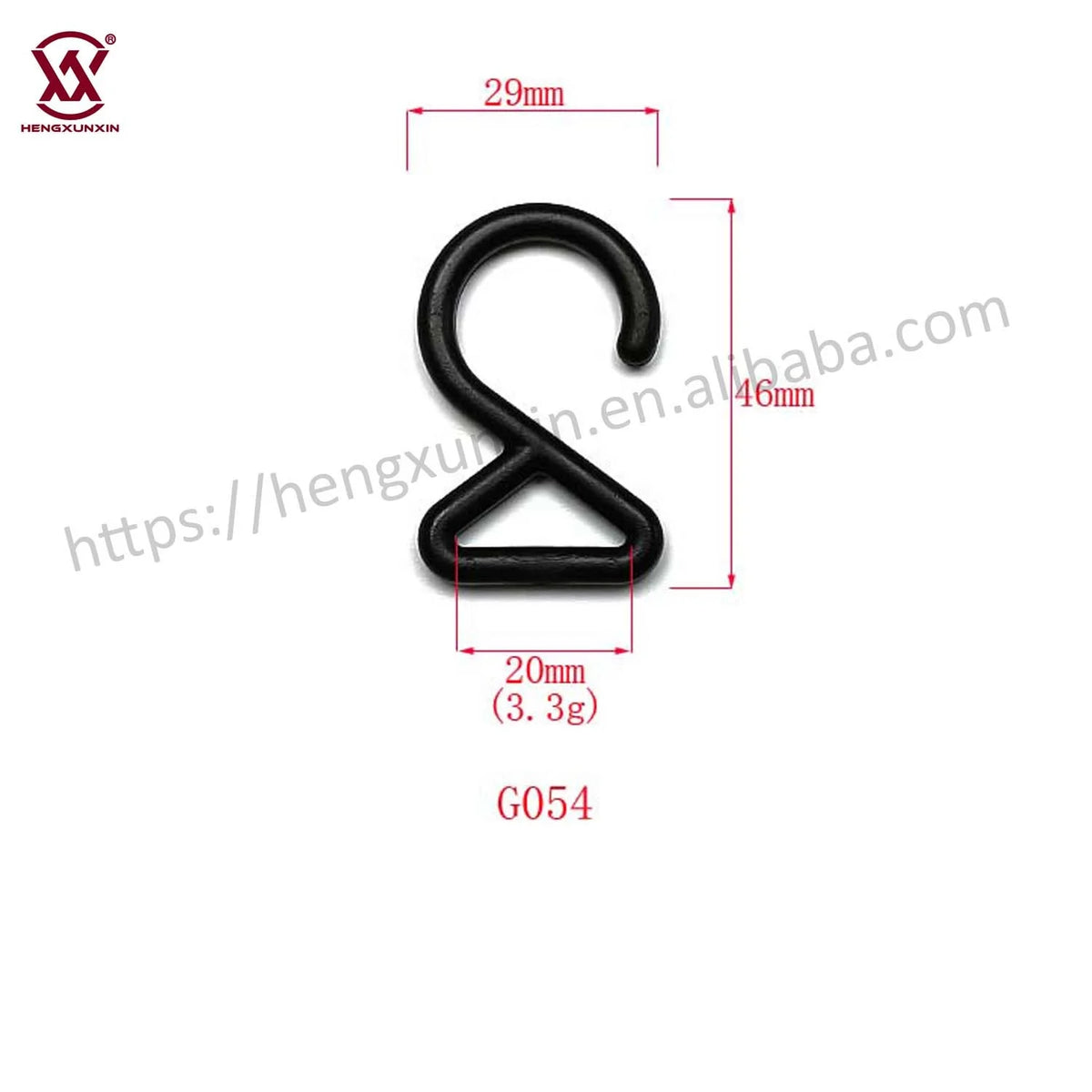 China Factory Wholesale Plastic Triangle J Hook Outdoor Tent Accessories 20mm Flat Hook Buckle Safety Good Quality