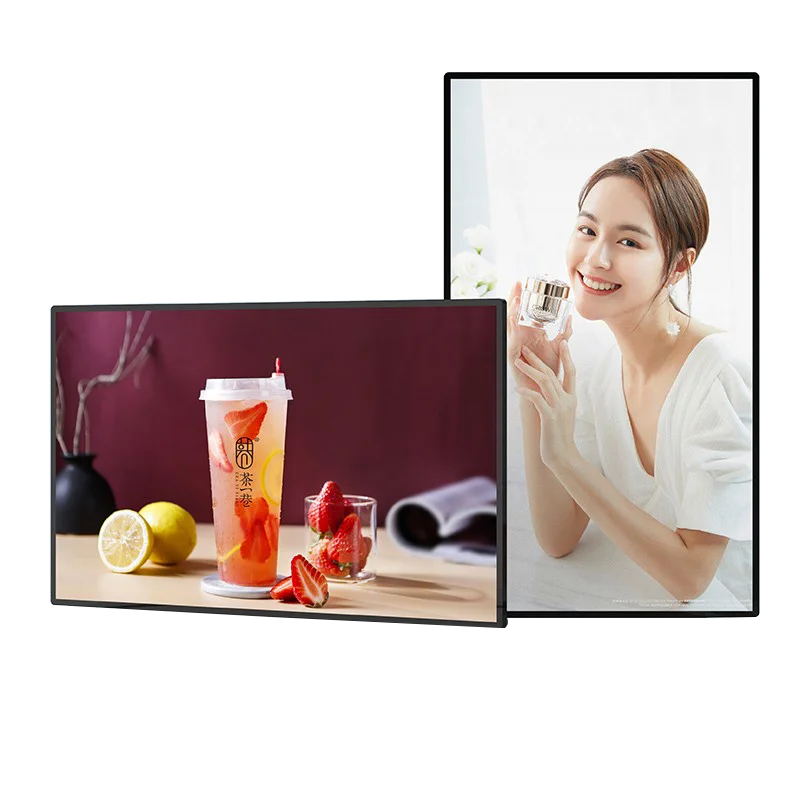 High Brightness 32 Inch 1080P Shopping Window LCD Display 2500cd/m2 Menu Billboard Advertising  Android LCD Digital Signage