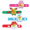 Wholesale Santa Snowman Luminous Led Hand Circle Christmas Children Gift Hand Slap Bracelet Toy