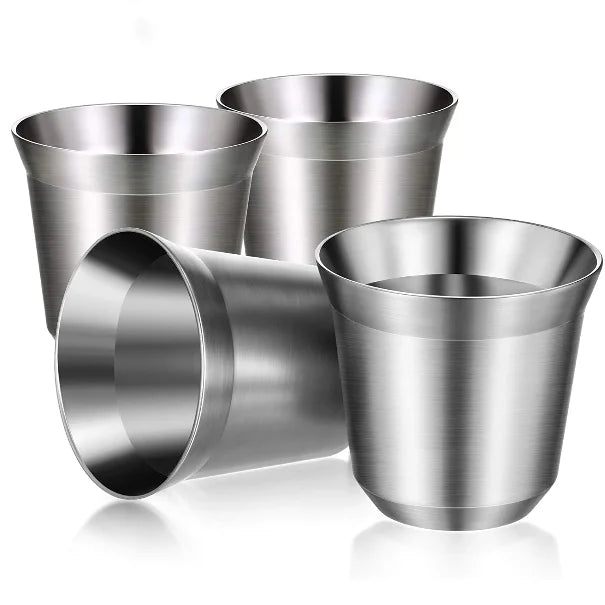80ml 160ml Cup Double Wall Stainless Steel 304 Insulation Coffee Cup Capsule Mug Cup