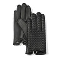 Luxury Touch Sport Winter Man Motorcycle Driving Hand Knitting Sheepskin Leather Gloves