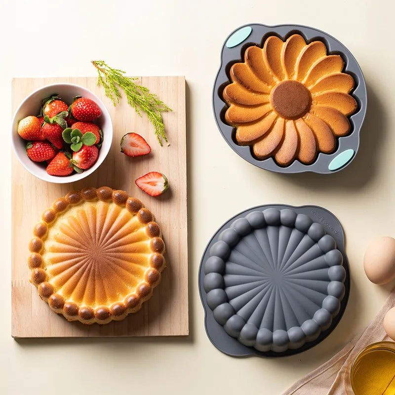 Multi-Style Sunflower Silicone Cake Mold Kitchen Baking Dishes & Pans for DIY Mousse Cake & Sunflower Baking