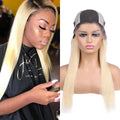 1B613 210D Drop Shipping Thin HD 13x4 Indian Straight Human Hair He Lace Frontal Wigs Wholesale Undetectable Lace Frontal Wigs