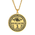 Archangel Cahetel Fortune Seal Lod He Vau Solomon Kabbalah Amulet Occult Magic Goetia Talisman Stainless Steel Pendant Necklace