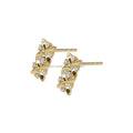 Fine Jewelry Diamond Studs Earrings 18k Real Yellow Gold Earrings Shining Diamonds Jewelry Set 18k Gold Earrings Wholesale