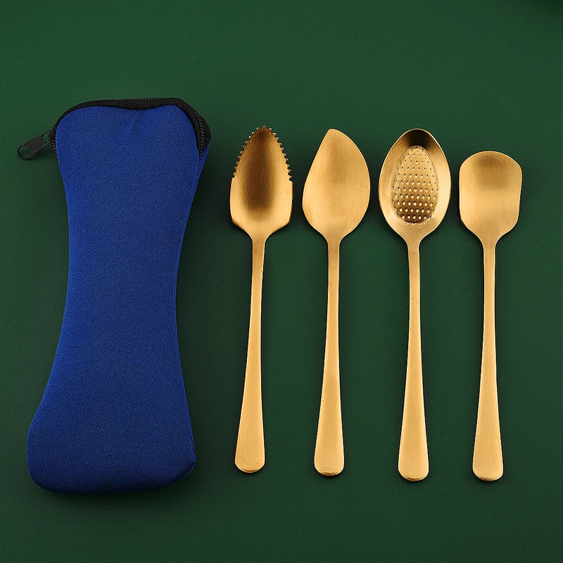 Exquisite Metal Cake Dessert Ice Tea Spoon Teaspoon Coffee Spoon Stainless Steel Coffee Spoon