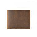 Men's Casual Vintage Crazy Horse Leather Holders Certificate Storage Retro Short Change Genuine Leather Wallet for Men