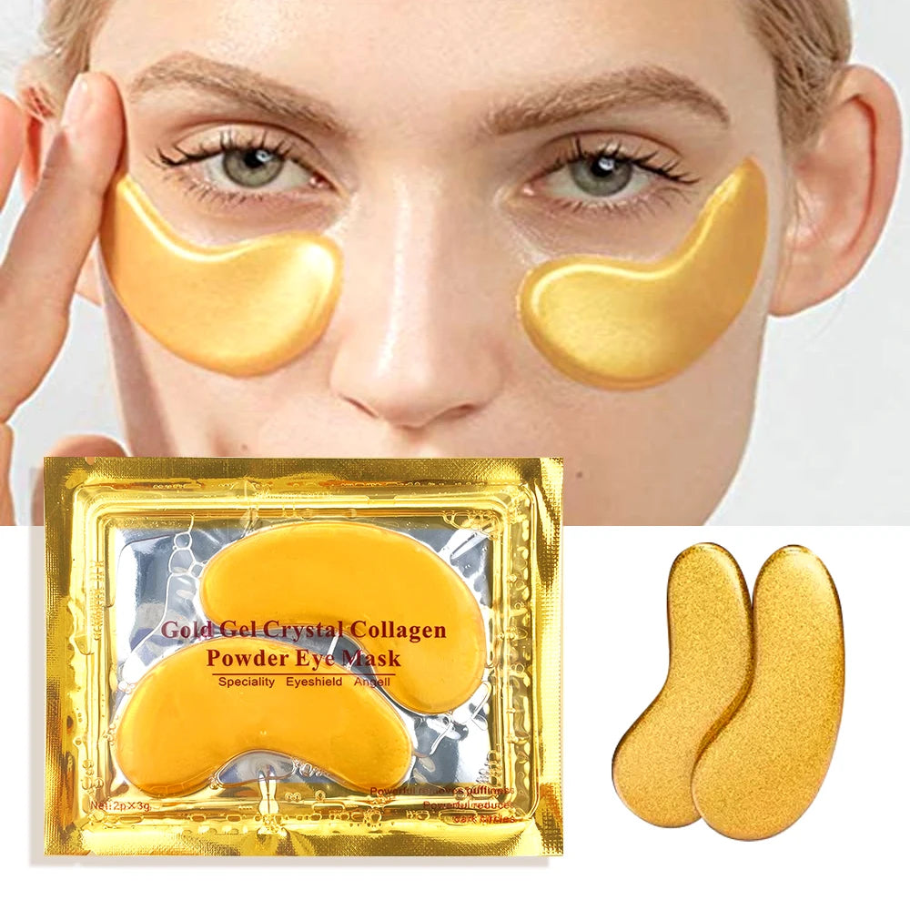 Premium Hydrogel Eye Gel Pads Skin Care Pads 24k Gold Eye Masks-with Collagen Under Eye Patches