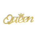 Custom Gold Sliver Metal Queen Broches Pins Brooches Women Name Letter Fashion Rhinestone Brooch Brooch Pin