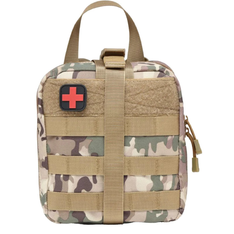 Tactical Waterproof Dry Backpack for Outdoor Sports Camping Hiking-Vehicle First Aid Kit Storage D-Grip Fiberglass Handle 1L