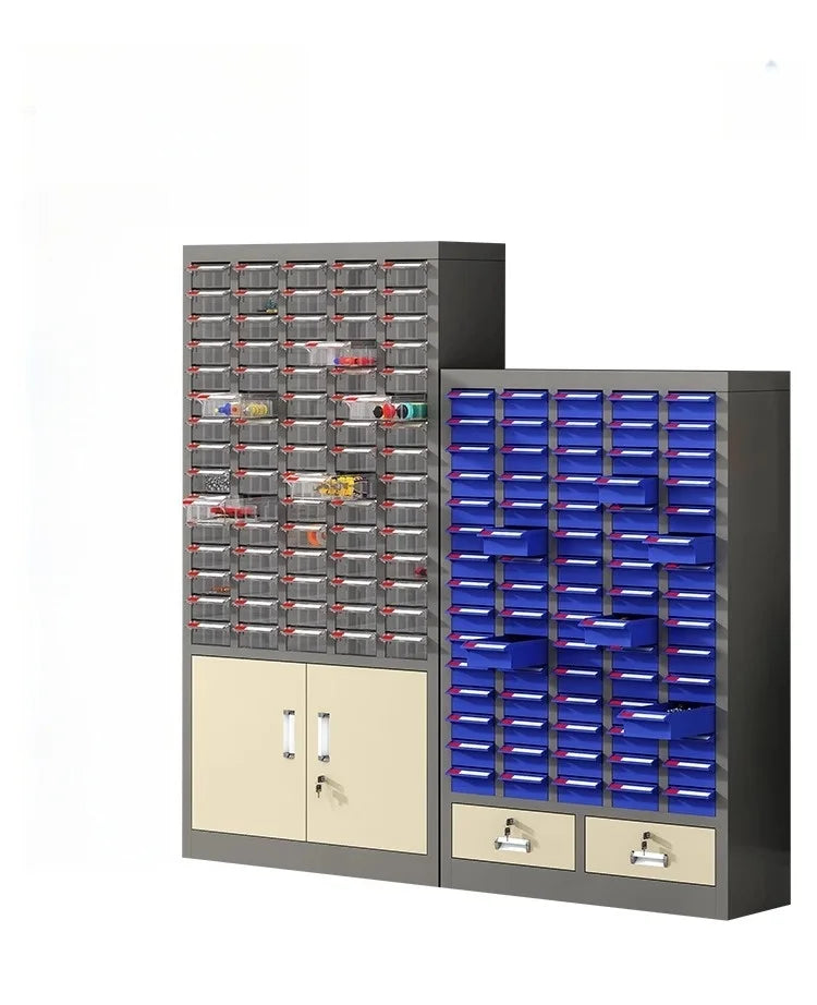 Industrial Steel Parts Cabinet with Key Lock Compact Drawers for Tools and Equipment