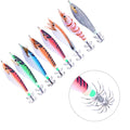 10cm-9.6g New Squid Jigs Fishing Lure Luminous Wooden Shrimp Fishing Bait