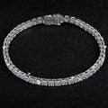 4.0mm D Color Pass Diamond Tester GRC Round Cut White Gold Plated 925 Silver Moissanite Tennis Bracelet for Mother