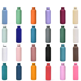304 Food Grade Hot Sell Water Bottle Double Wall Stainless Steel Vacuum Insulated 500ml Sport Rubber Painting Bottle