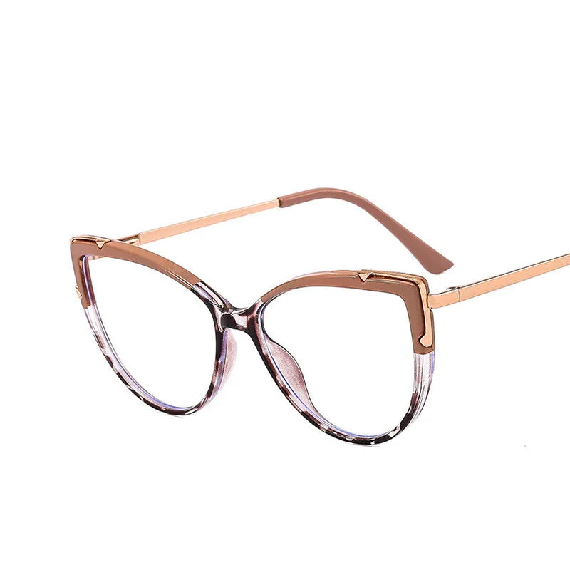 Hot Selling Eyeglasses Frames Custom logo Womens Metal Optical Frame Tr90 Blue Light Filter Glasses Frame