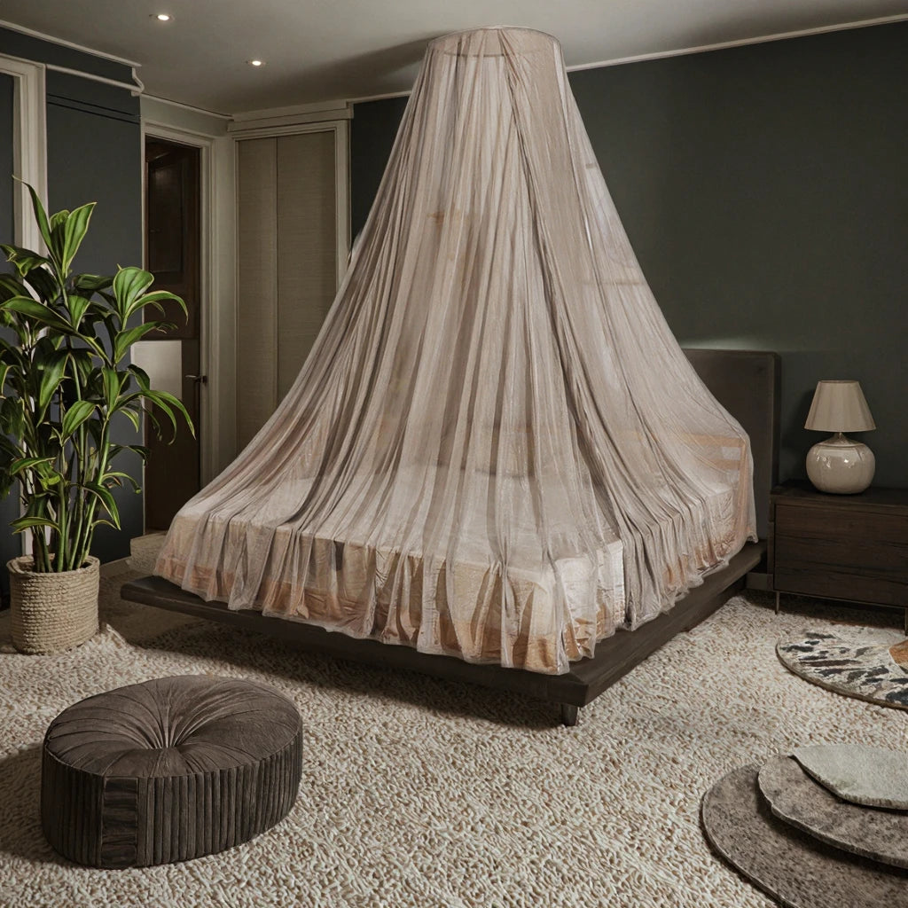 BLOCK EMF Metal Fabric Mosquito Net100% Silver Fiber EMF Radiation Shielding Mosquito Net Improving Sleep Quality
