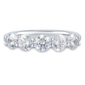 4MM Lab Grown Diamond Round DEF VVS Starsgem Haft Five Stone 10K 14K 18K Solid Gold Wedding Band Eternity Diamond Ring