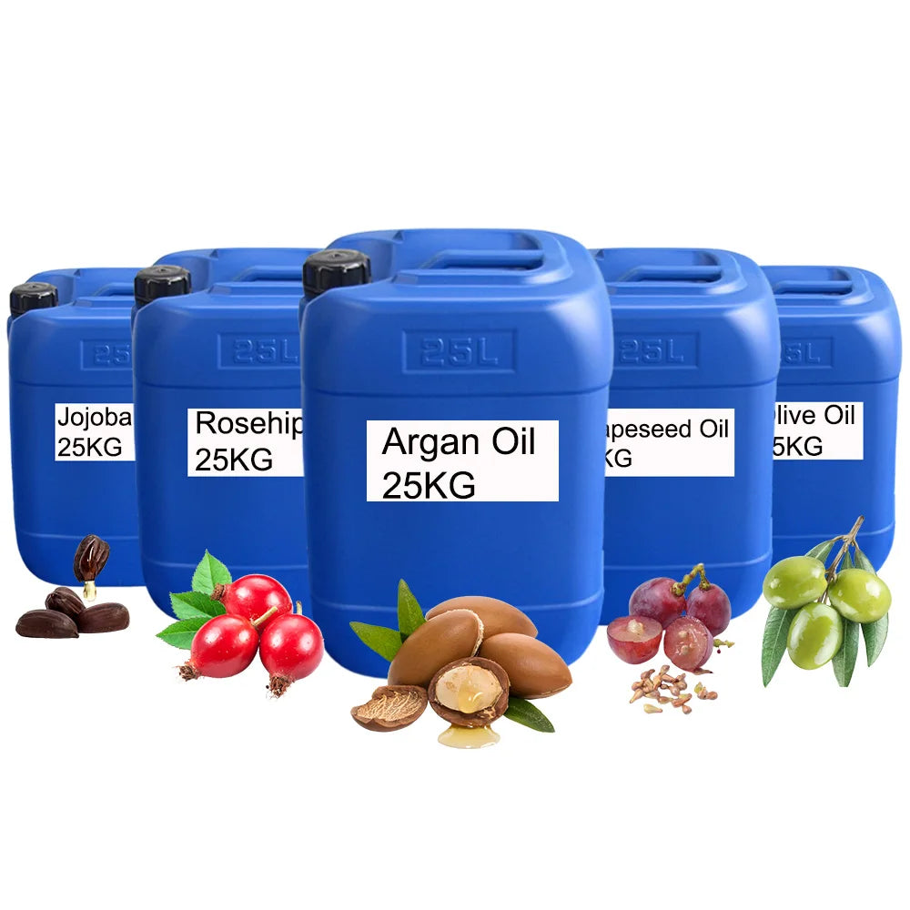 Wholesale Hot Selling Pure Natural Bulk Carrier Oil OEM/ODM Supply Jojoba Argan Almond Avocado Olive Rosehip Oil