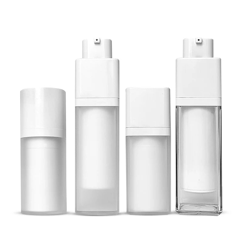 Airless Vacuum Pump Lotion Bottle With White Cap Cosmetic Bottle