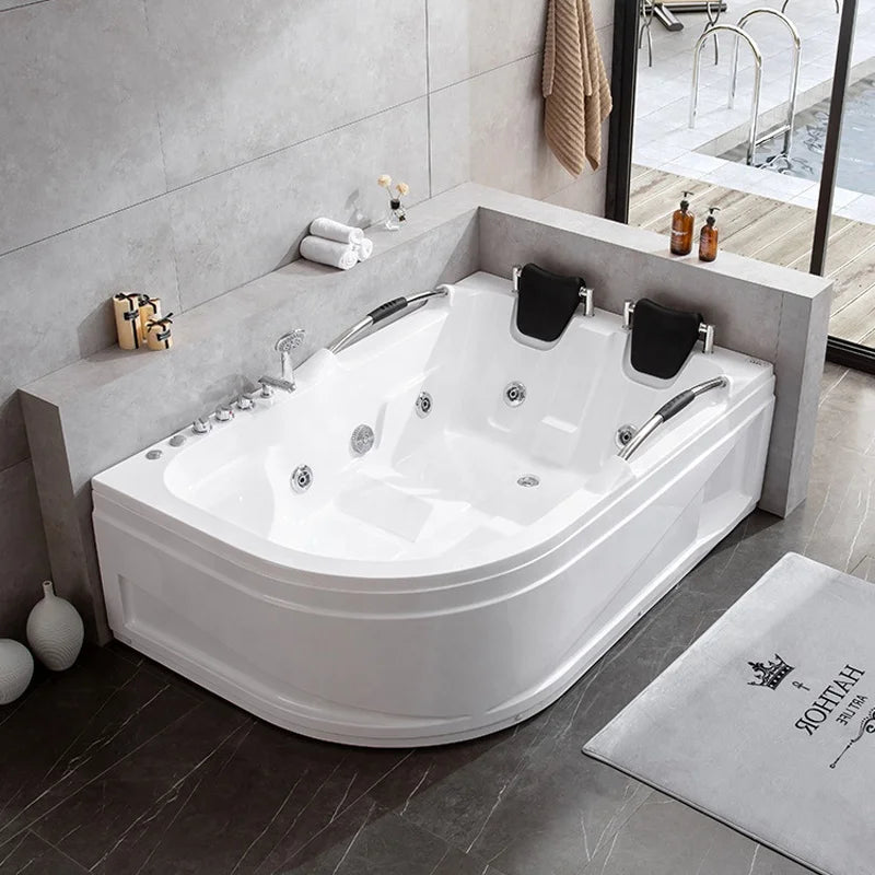 Modern Hotel Bathroom Air Whirlpool Tub Comfortable Multi-purpose Double Bath Massage Bathtub