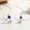 Trend Versatile Magnetic Friendship Necklace Glazed Stone Personalised Necklace Original Love Astronaut Couple Necklace Hot Sale