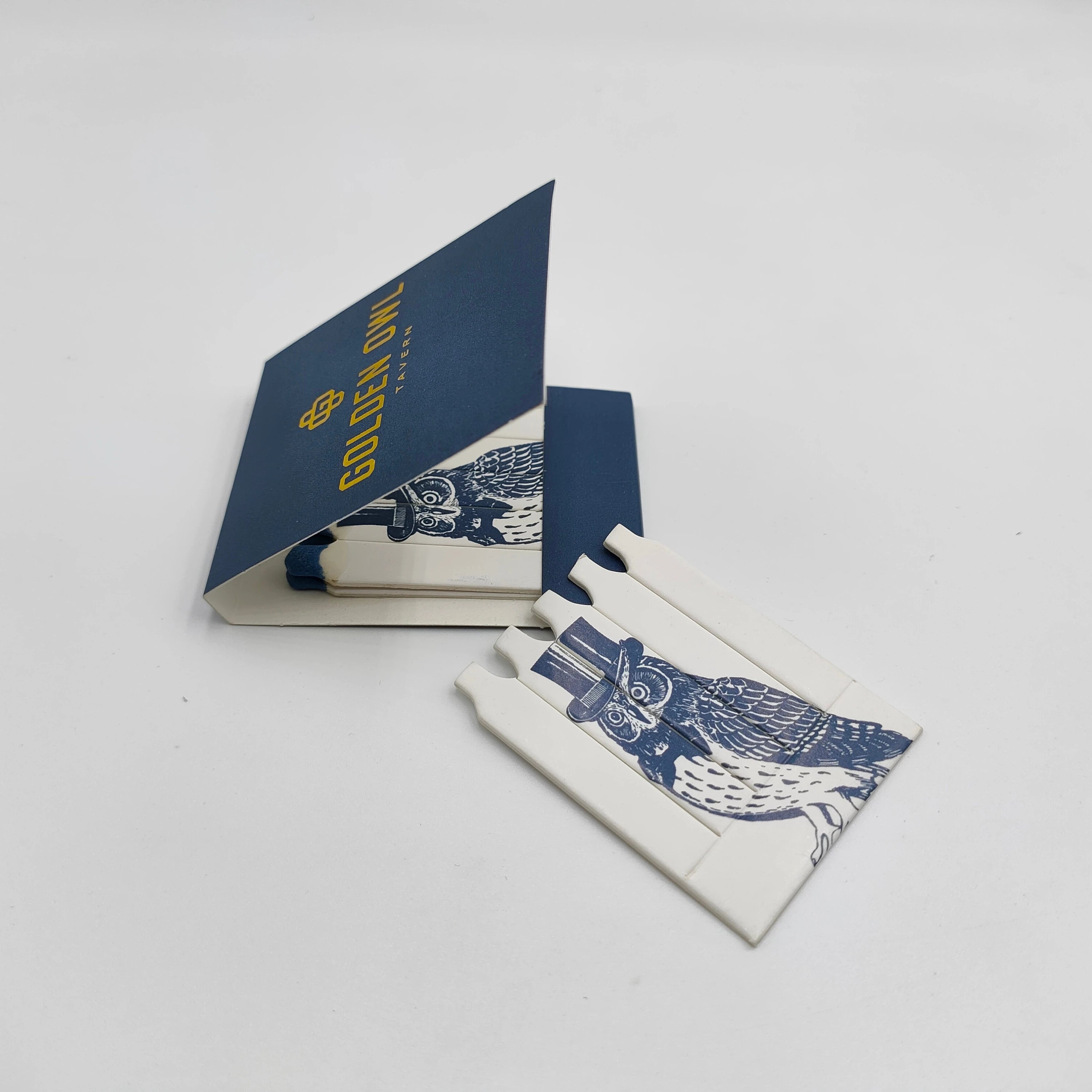 Personalized Wooden Custom Book-Shaped Safety Eco-Friendly Matchbook with Printed Design for Wholesale