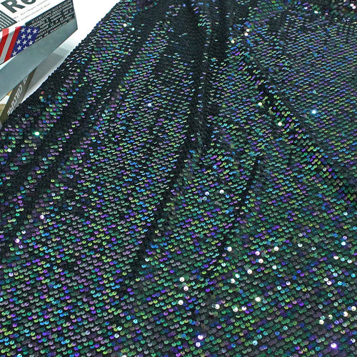 0.5cm Full Embroidered Oil Color Bead Sequin Cloth 5mm Hanging Polyester Fabric Nonwoven for Stage Clothing Bags Weddings