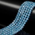 Lose Perlen Loose Faceted Round Facet Beads Strands 4mm 5mm Natural Blue Topaz Beads for Beaded Bracelet