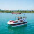 QIQU 300kg Capacity Commercial for Rental Business with Auto-Drainage 4 Person Pedal Boat