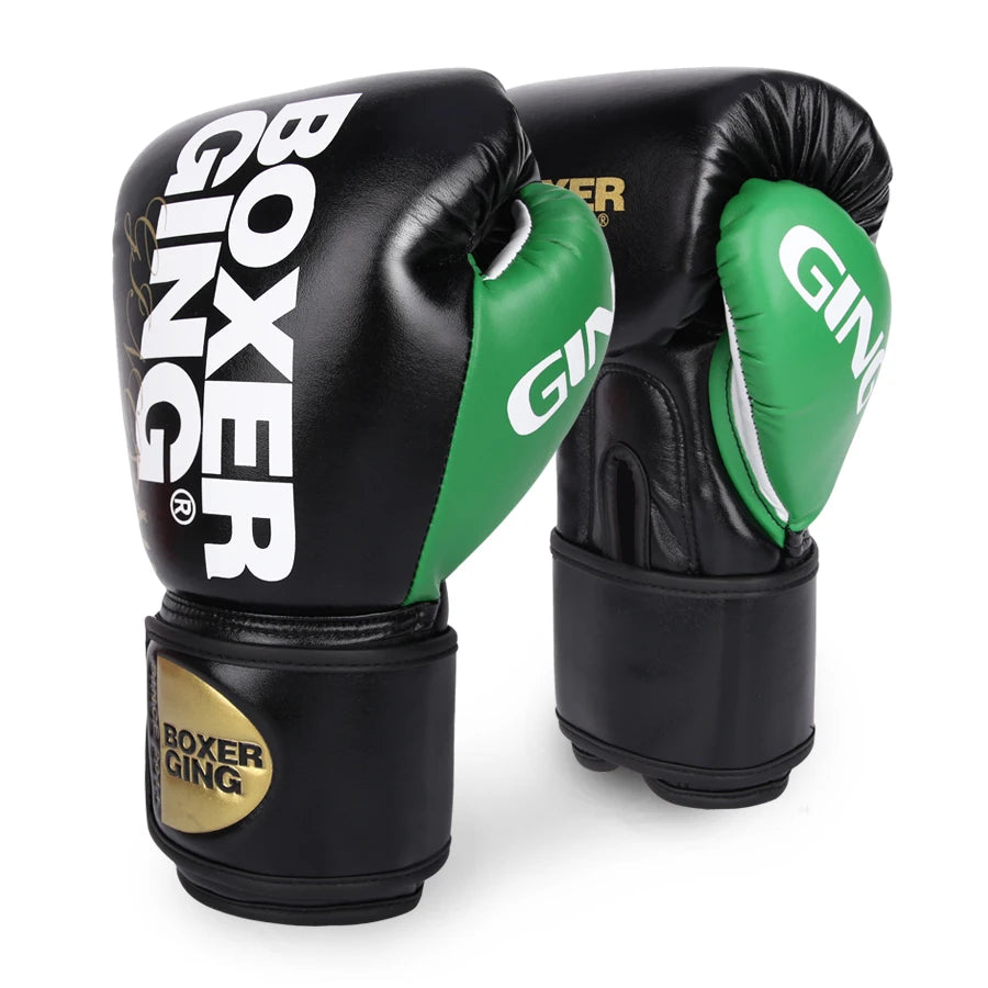 Golden Boxing Mitts Hand Grips Waterproof Leather MMA Muay Thai Boxing Gloves Outdoor for Closure for Kids Adults