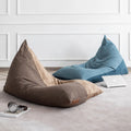 LUCKYSAC Customize Triangle Bean Bag Covers Soft Floor Beanbag Sofa Bed Indoor Bean Bag Pouf Chairs Big Bean Bag for Adults