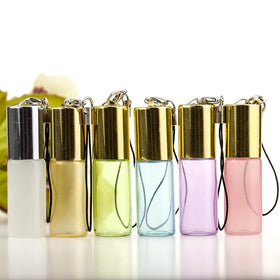 Santo 5ml Multicolor Round Glass Plastic Screw Cap Perfume Essential Oil Roll Roller Bottle Reed Diffuser 100pcs Screen Printing
