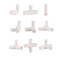 ID 12mm Straight Elbow 4 Way Tee 45 60 90 120 Degree PVC Pipe Connector DIY House Wardrobe Fitting