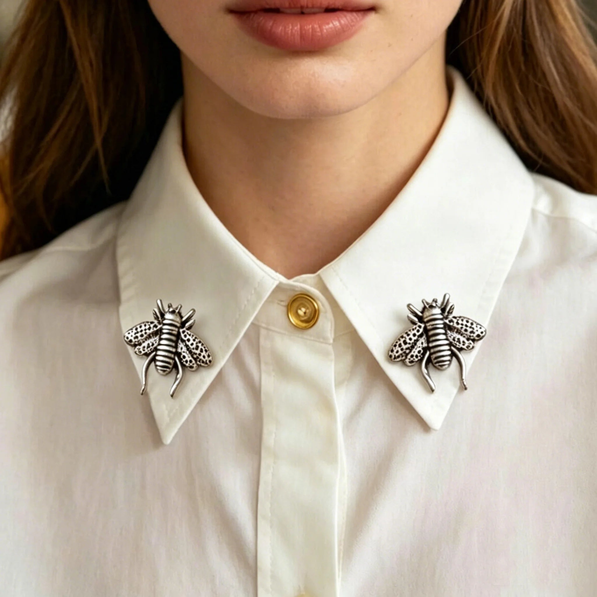 Fashion Style Pin Brooch Fashion Penguin Wing Yellow Lips Red Rhinestone Peace Symbol Pearl Pin Brooch
