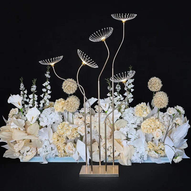 Direct Wholesale New Creative Acrylic 8heads Dandelion Road Lights Wedding Props Glow Jellyfish Marine Decorative Lights