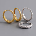 Dropshipping Europe Fashion 925 Sterling Silver Big Punk Chunky Gold Plated Hoop Earrings for Women Jewelry