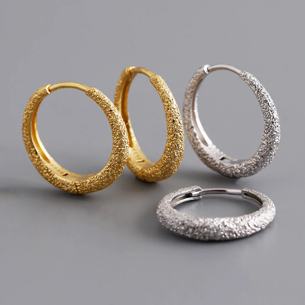 Dropshipping Europe Fashion 925 Sterling Silver Big Punk Chunky Gold Plated Hoop Earrings for Women Jewelry