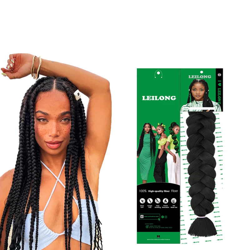 Wholesale Pre Stretched 82 Inch Black Braiding Hair Extensions Natural Braiding Hair Soft Yaki Braiding Hair