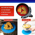 2024 Hot Selling Kitchen Food Grade Reusable Silicone Cooker Air Fryer Accessories Steamer Liner Round Silicone Mat