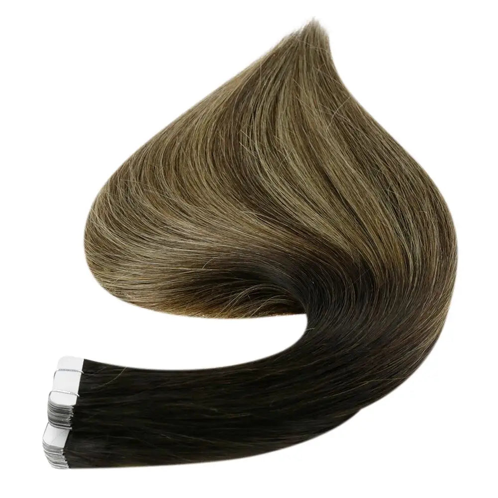 Wholesale Double Drawn 100% Human Hair Extensions Invisible Tape in Hair Extensions Human Remy Skin Weft Tape Hair Extensions