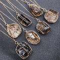 Natural Irregular Raw Healing Crystal Stone Reiki Chakra Gemstone Smokey Quartz Pendant for Gift