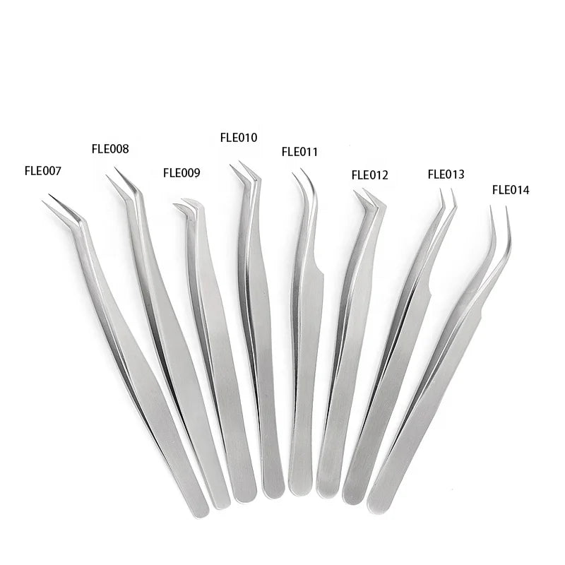 ELITER Hot Sell Full Range High Closure Heavy Duty Eyelash Extention Tweezer Stainless Steel Tweezer Tweezer Applicator